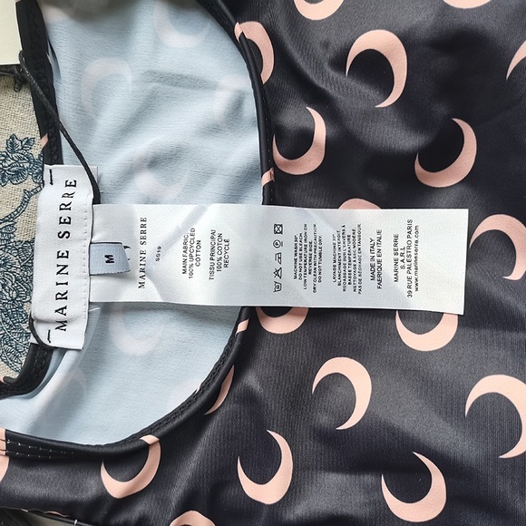 Marine Serre Moon Print Open Back On Piece Swimsuit - Picture 4 of 8